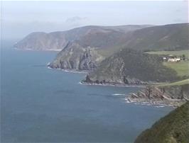 View to Woody Bay, Lee Bay, Wringcliff Bay and Lynmouth Bay from the coast path to Woody Bay